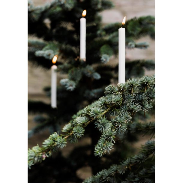 Italienske kirke lys, hvide, 1,3 cm x 13 cm.