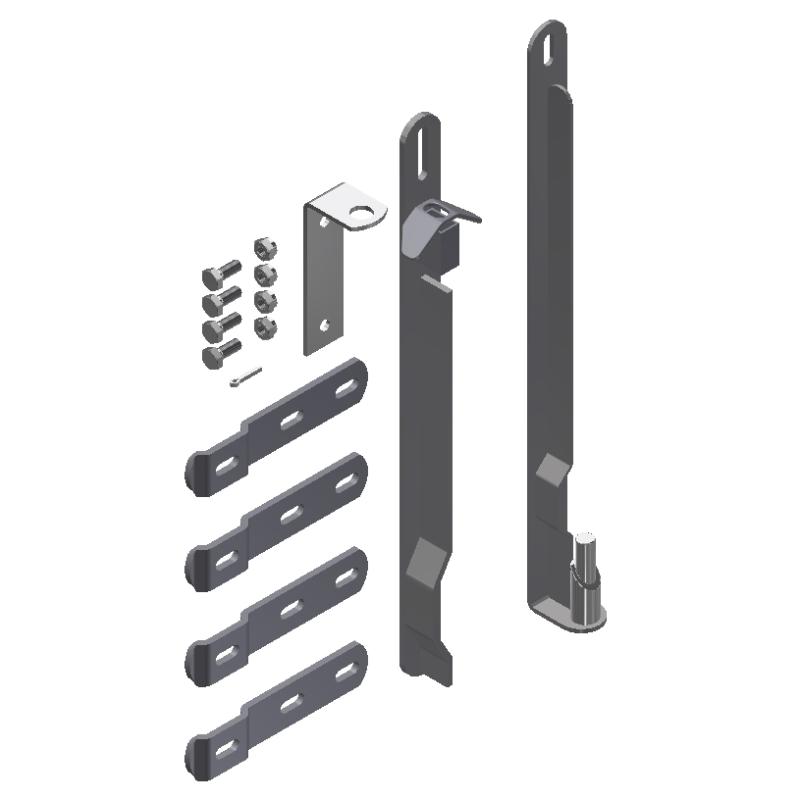 Væg Montage Sæt For Låge Med Pløk, Hænge Side - Aco Funki