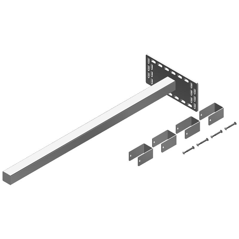 Billede af Rustfri Stolpe Til 50 Mm Panel H1000 Med Beslag